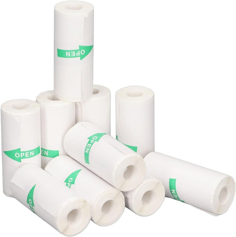 GLOGLOW Mini Printer Paper, Long Printer Paper 57 x 25 mm Self Adhesive Thermal Paper Printable Sticker Paper for Pocket Thermal Printer (10) - Image 1